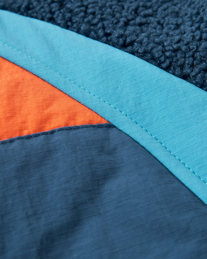 Lara Quilted Jacket - Rich Navy/Ember Orange - Flatlay