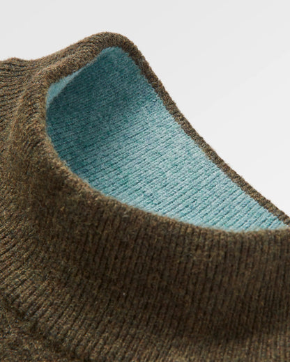 Nettle Knitted Jumper - Khaki - Flatlay