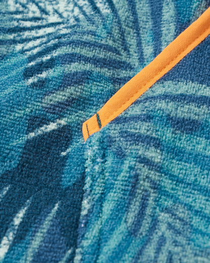 Tulum Towel Poncho - Palm Camo Moonlight - Flatlay