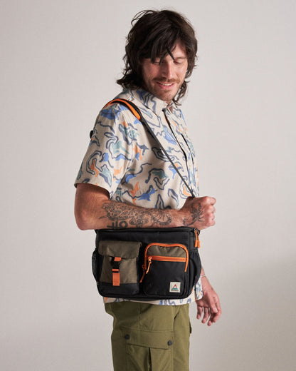 Boondocker Camera Bag - True Black/ Khaki - Studio Model