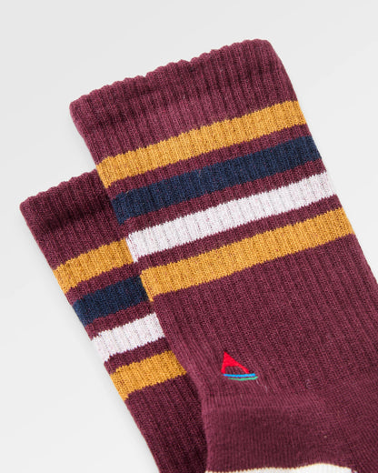 Classic Midweight Crew Socks - Brambleberry - Flatlay