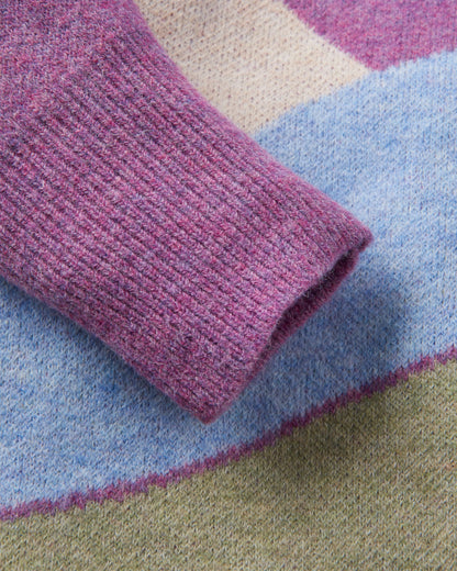 Vista Knitted Jumper - Rhubarb - Flatlay