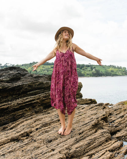 Copetín Jumpsuit - Vintage Patchwork Wine - Lifestyle