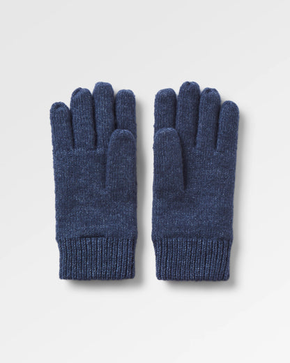 Gale Knitted Gloves - Rich Navy - Flatlay