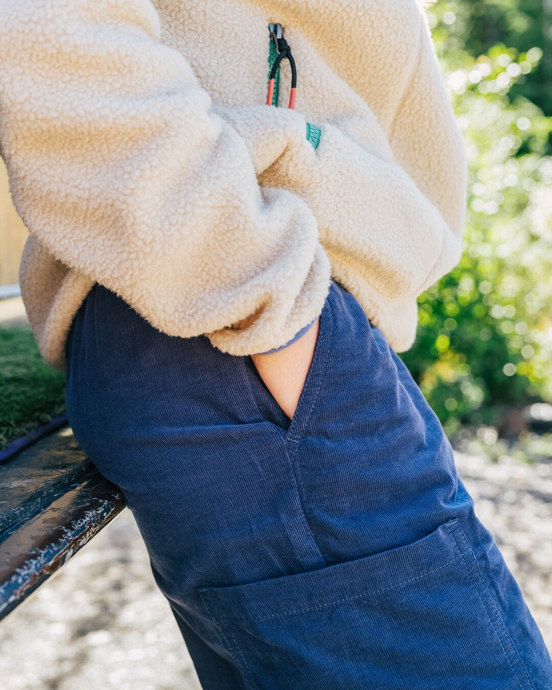 Someday Corduroy Trouser - Dark Denim - Lifestyle