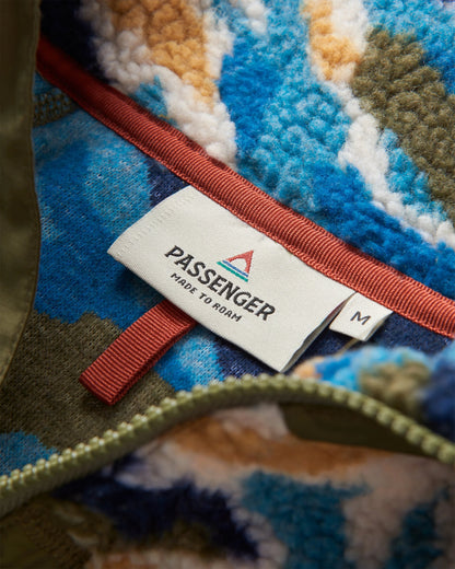 Offroad Sherpa 1/2 Zip Fleece - Mount Scenic Khaki - Flatlay