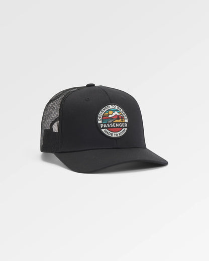 Odyssey Mesh Snapback Cap - Black - Flatlay