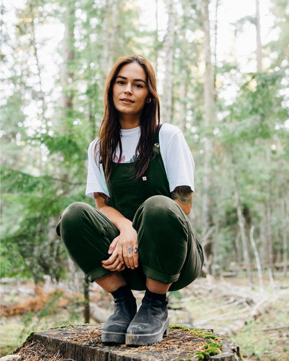 Meadows Cotton Corduroy Dungarees - Fir Tree - Lifestyle