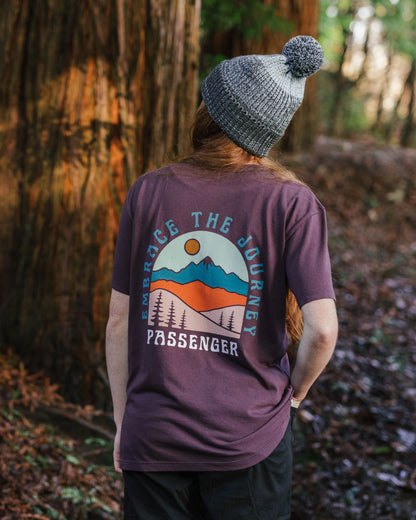 Outlook Oversized T-Shirt - Deep Plum - Lifestyle