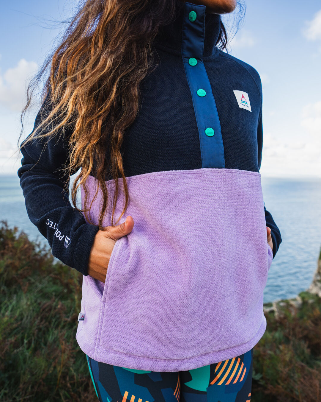 Women's Snowdrop Polartec® Fleece - Lilac/ Deep Navy - Lifestyle - Female