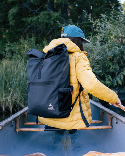 Crossing Roll Top Backpack - Charcoal/ Black - Lifestyle