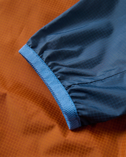 Viento Windshell Jacket - Dark Denim/Sunset Orange - Flatlay