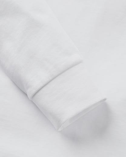 Vita Logo Relaxed Fit LS T-Shirt - White - Flatlay
