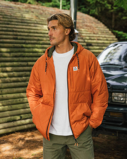 Dylan Insulated Full Zip Jacket - Burnt Orange - Lifestyle