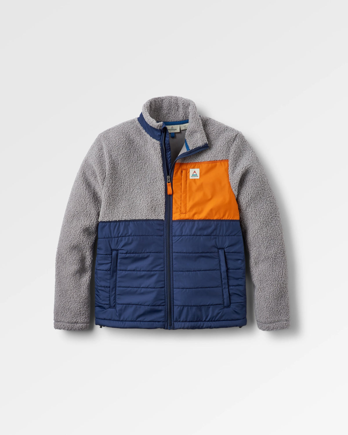 Born Explorer Polar-Lined Sherpa Fleece - Steel Grey - Flatlay