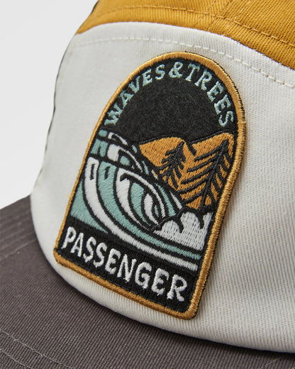 Waves & Trees 5 Panel Cap - Khaki - Flatlay
