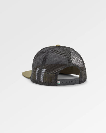 Roamer 7 Panel Cotton Trucker Cap - Khaki - Flatlay