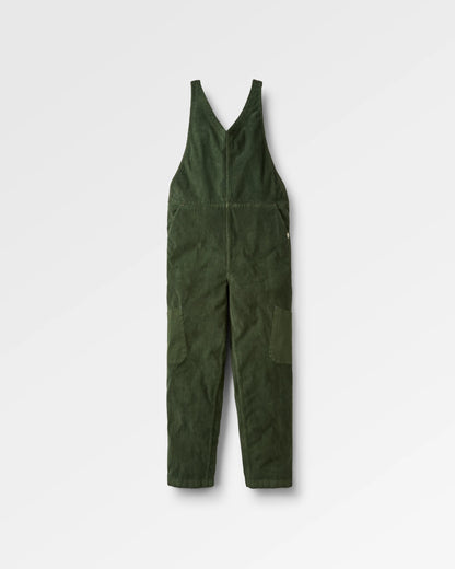 Refuel Cotton Cord Dungarees - Fir Tree - Flatlay