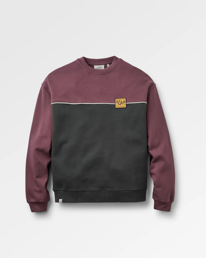 Pebble Relaxed Fit Sweatshirt - Faded Black - Flatlay