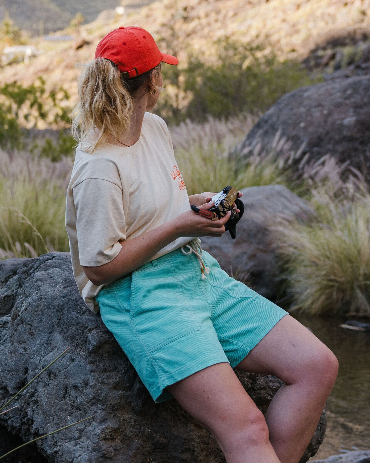 Avian Cord Short  - Aqua - Lifestyle