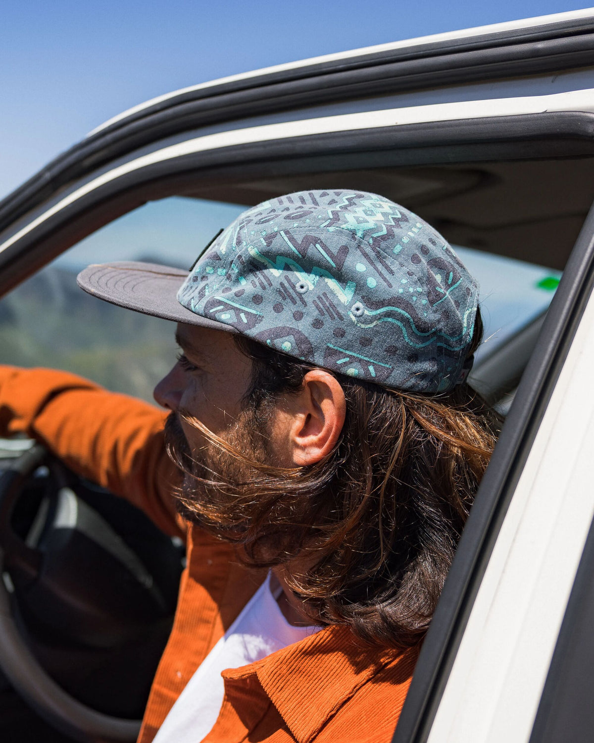 Coast 5 Panel Cap - Elemental Geo Arctic - Lifestyle - Male