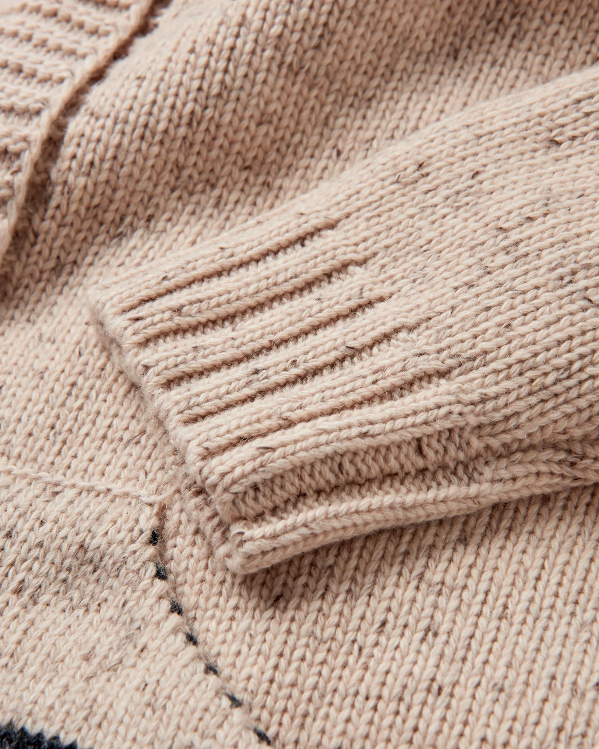 Snoozle Knitted Hooded Cardigan - Oatmeal - Flatlay