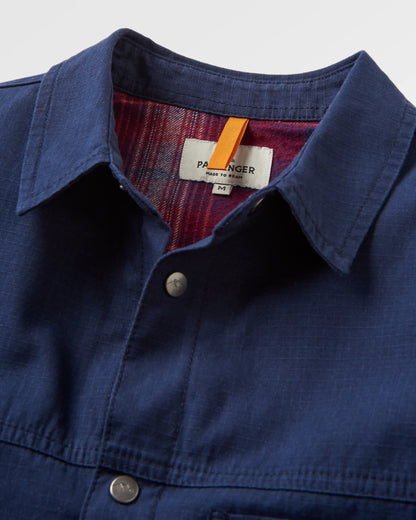 Way Flannel Lined Shirt - Rich Navy - Flatlay