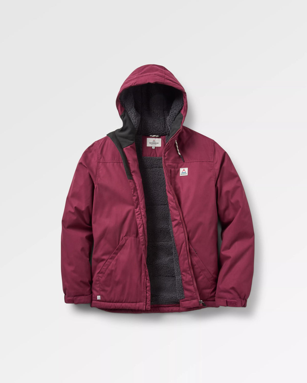 Discover Sherpa Lined Jacket - Wine - Flatlay