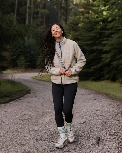 Fairbanks Full Zip Sherpa Fleece - Oatmeal - Lifestyle