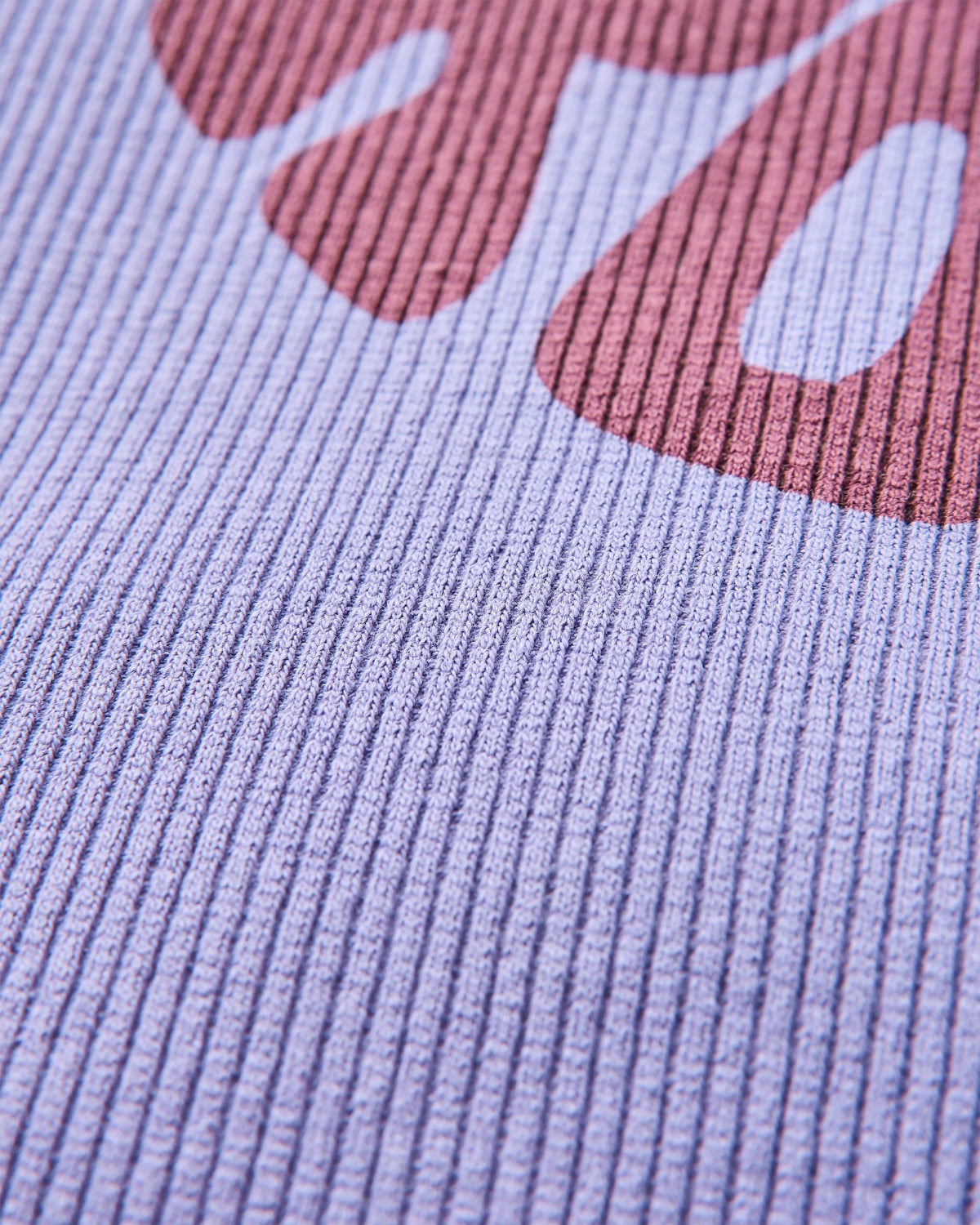Easy Days Ribbed Graphic Cropped Vest - Retro Purple - Flatlay