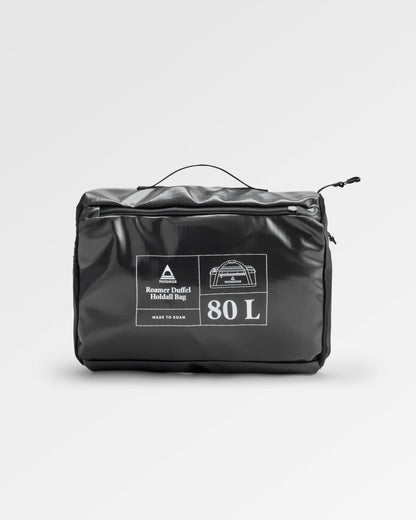 Roamer 80L Duffel Bag - Phantom Black - Flatlay