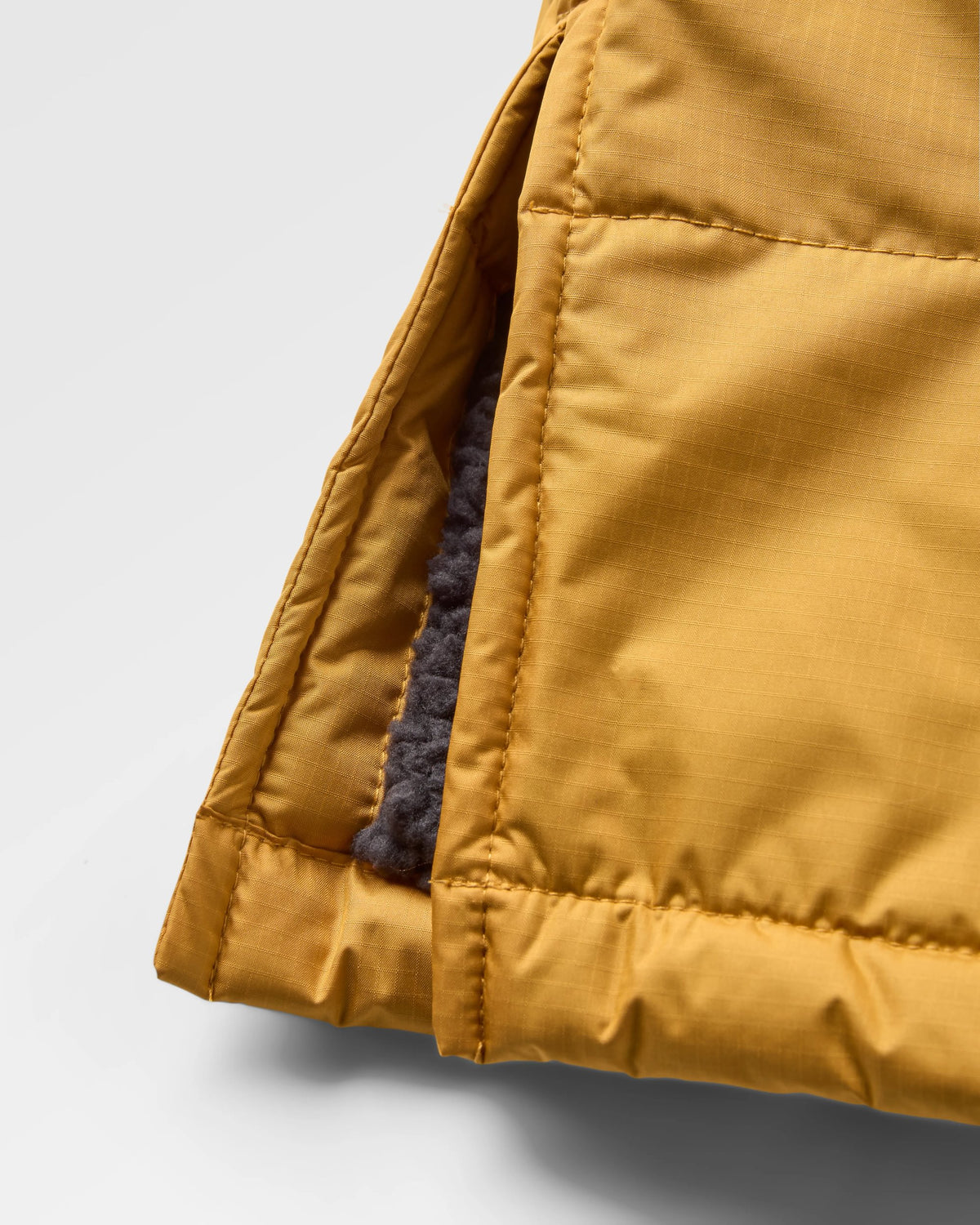 Escapism Sherpa Lined Changing Robe - Spruce Yellow - Flatlay