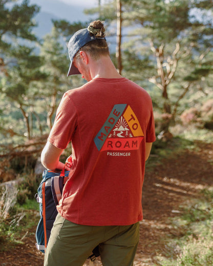 Kirkwood Textured Active T-Shirt - Red Ochre - Lifestyle