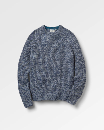 Fog Knitted Jumper - Grey Marl - Flatlay