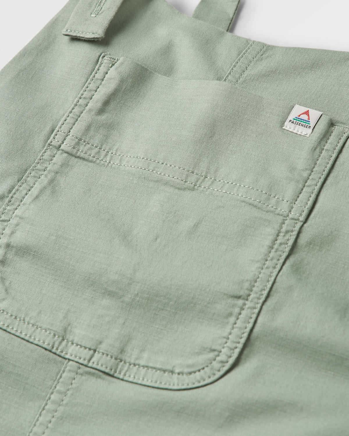 Meadows Cotton Dungarees - Pistachio - Flatlay