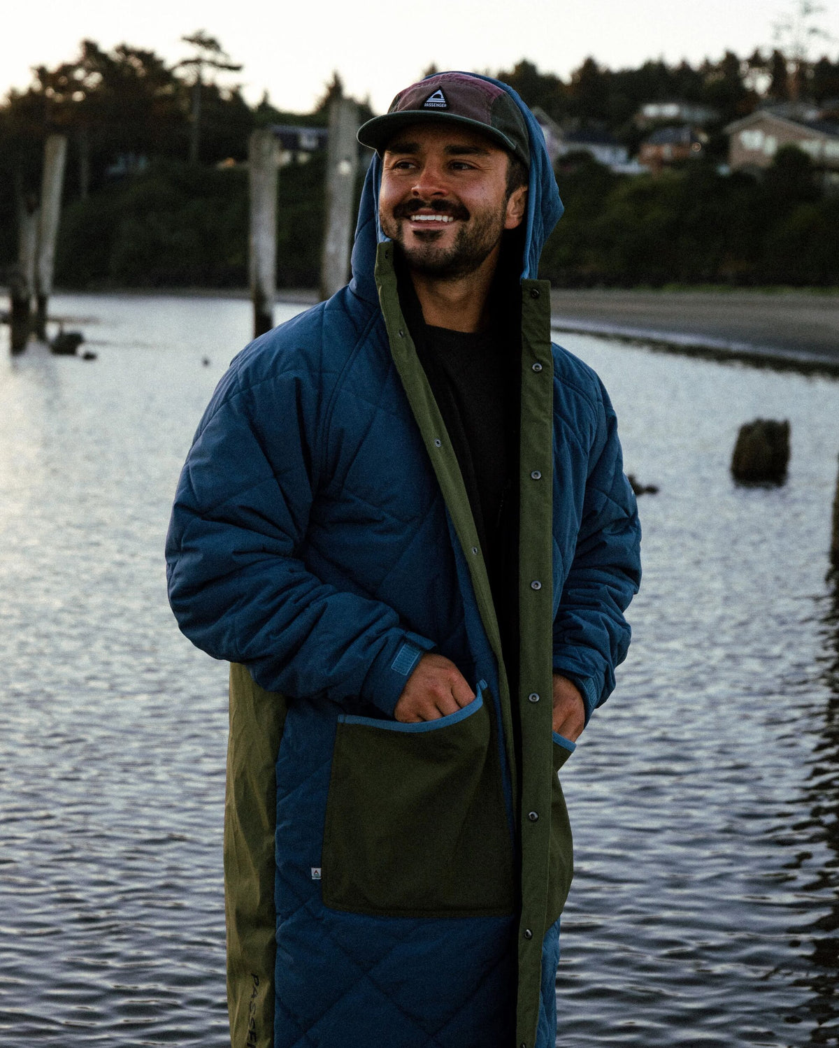 Campscape Fleece Lined Parka - Khaki/Dark Denim - IGC - Male
