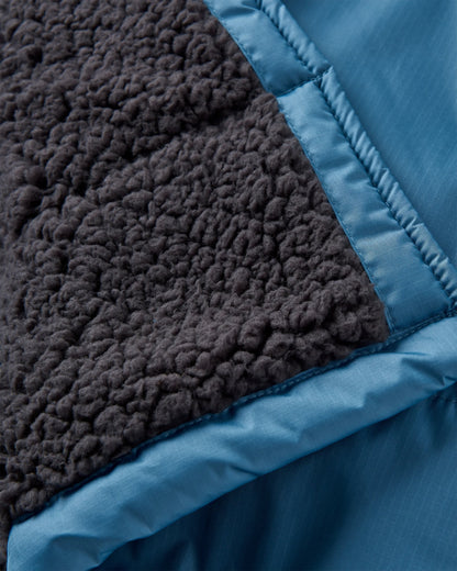 Escapism Sherpa Lined Changing Robe - Moonlight Blue - Flatlay