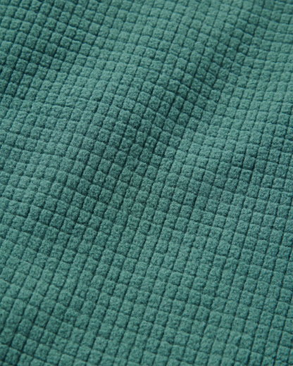 Forestscape Grid Fleece Crew - Deep Ocean - Flatlay
