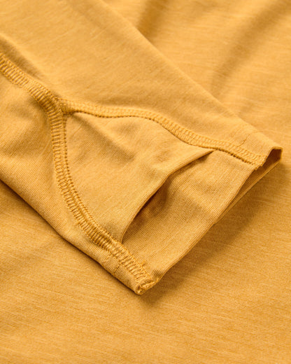 Sunvale Hooded UPF50 LS T-Shirt - Spruce Yellow Marl - Flatlay
