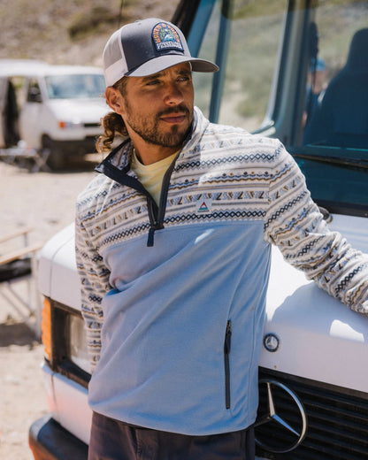 Set Off Polar 1/4 Zip Fleece - Geo Stripe Birch  - Lifestyle