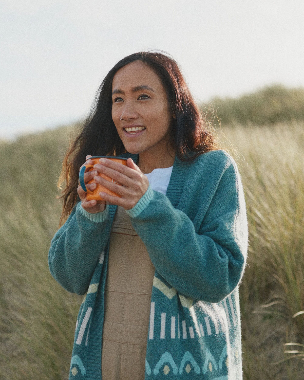 Nettle Knitted Cardigan - Arctic - Lifestyle
