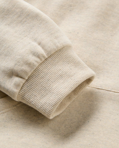 Patch Cotton Hoodie - Milky Marl - Flatlay