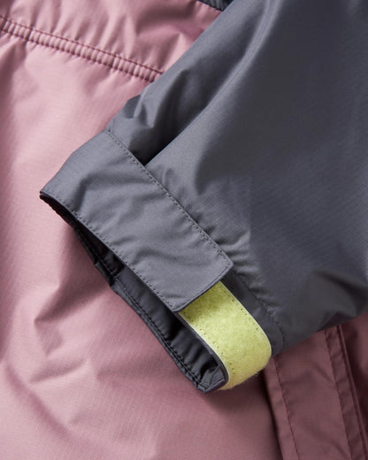 Waves Sherpa Lined Changing Robe - Grape / Charcoal - Flatlay