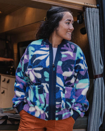 Lucia Sherpa Fleece - Mountain Foliage Purple - Lifestyle