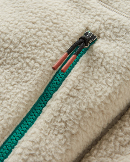 Maine 1/2 Zip Sherpa Fleece - Oatmeal - Flatlay