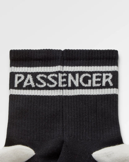 Classic Passenger Crew Socks - Black - Flatlay