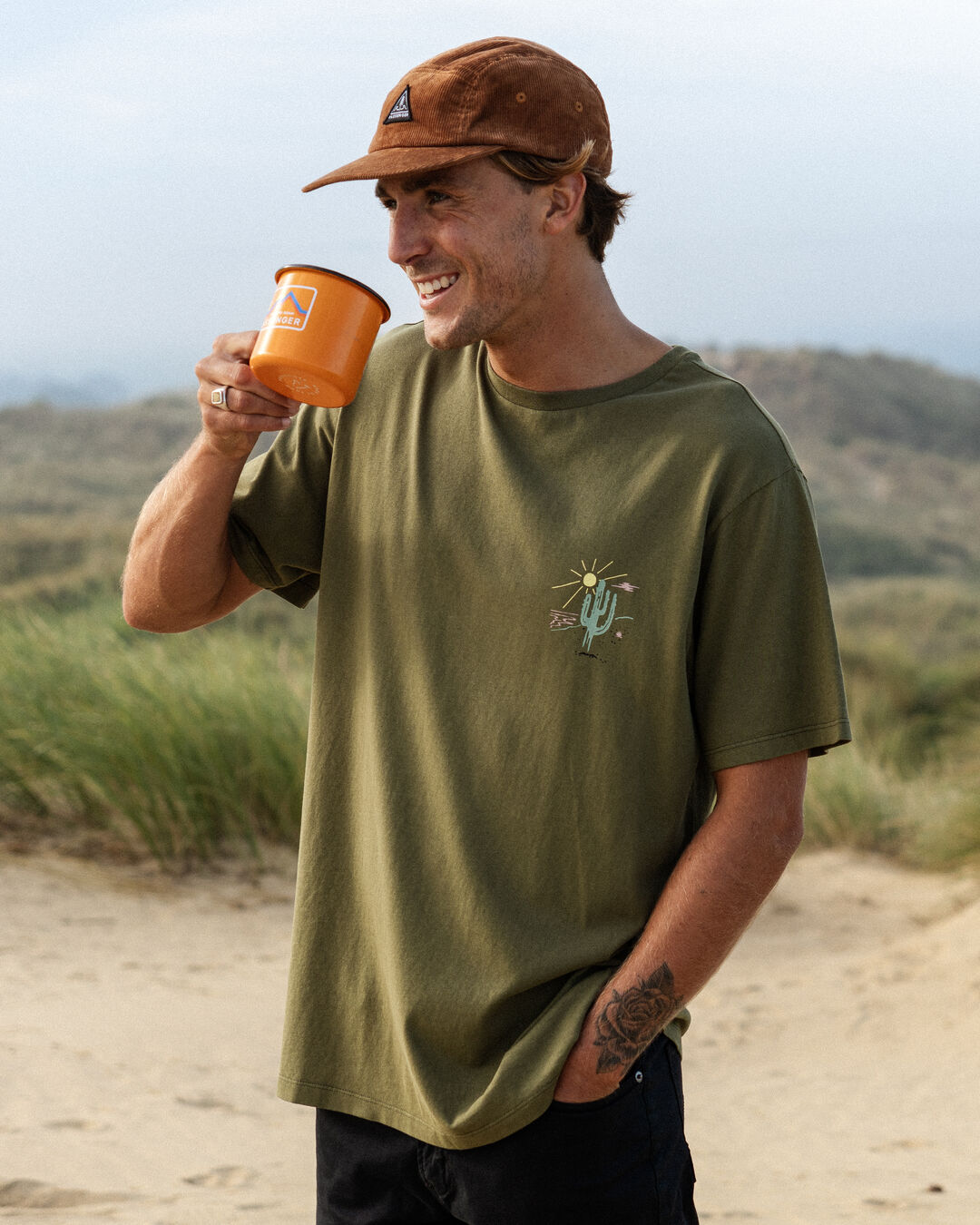 Tizana T-Shirt - Khaki - Lifestyle
