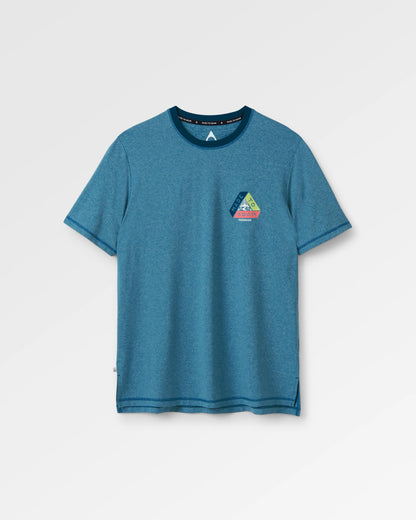 Classic Active T-Shirt - Blue Steel Marl - Flatlay