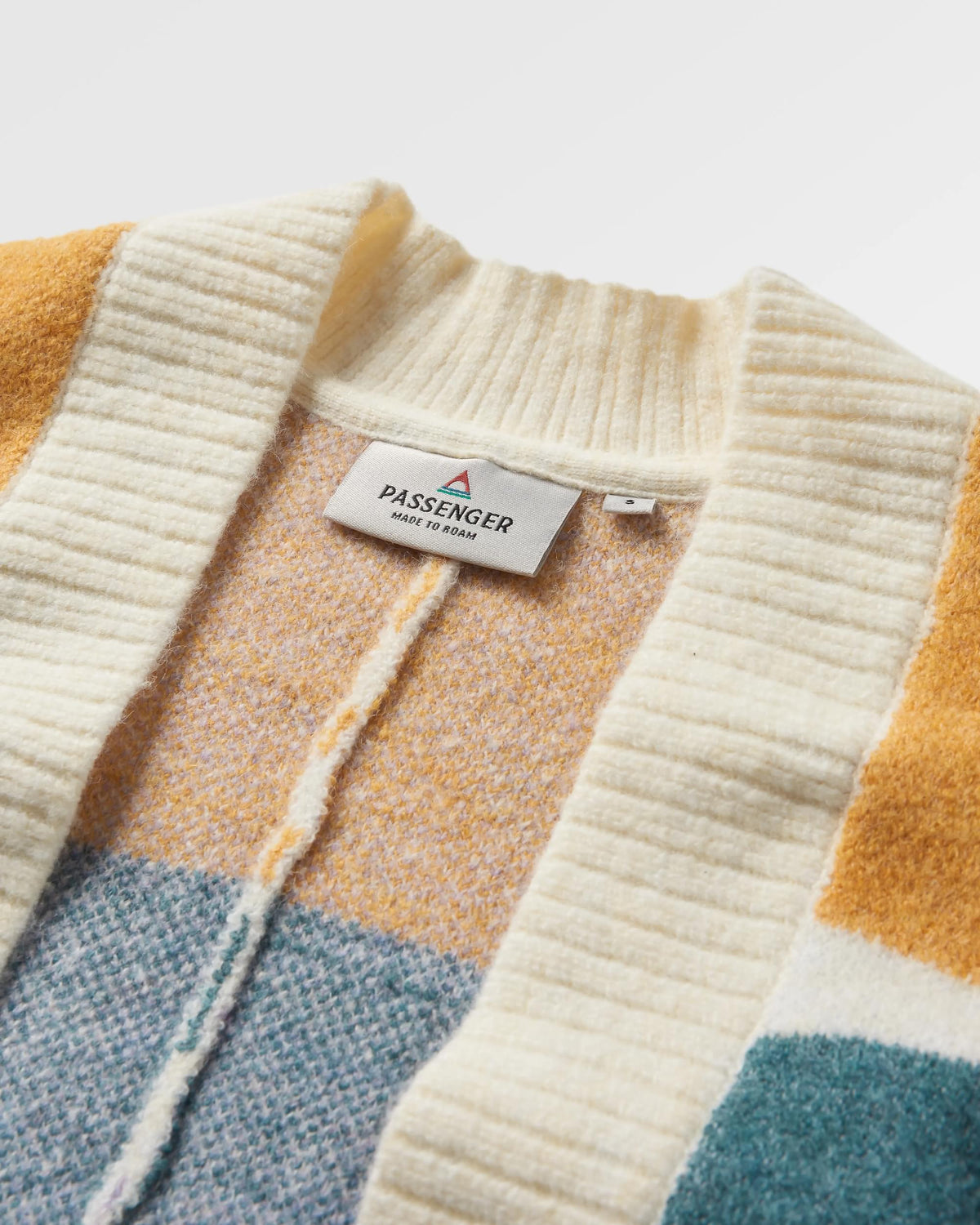 Sunsets Knitted Cardigan - Marshmallow - Flatlay