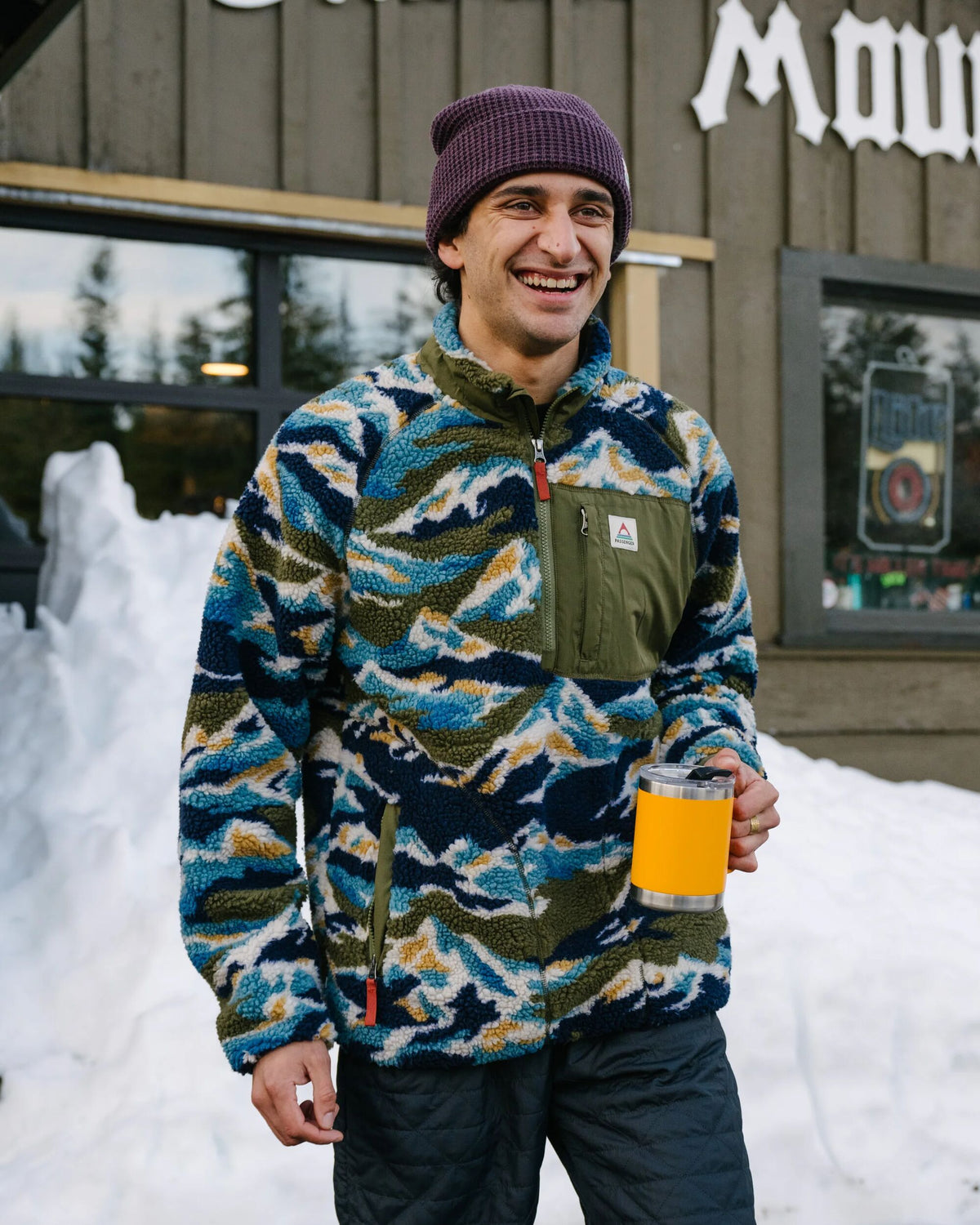 Offroad Sherpa 1/2 Zip Fleece - Mount Scenic Khaki - Lifestyle